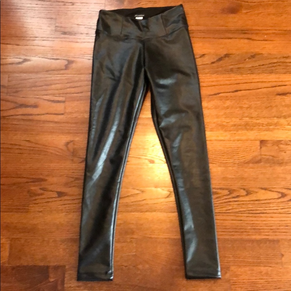 Women’s faux leather pants, size S.